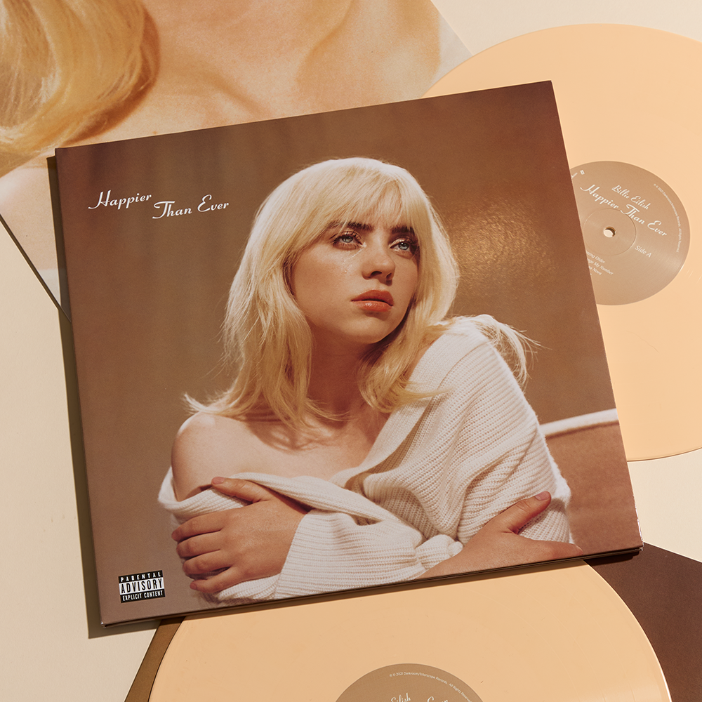 Billie Eilish Happier Than Ever マルチカラー Billie Eilish Happier than ever exclusive colored recycled