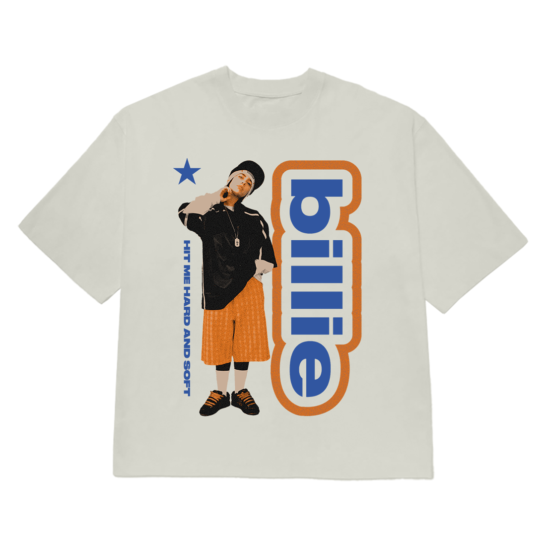 Lean HIT ME HARD AND SOFT: THE TOUR 2024 White T-Shirt - Billie