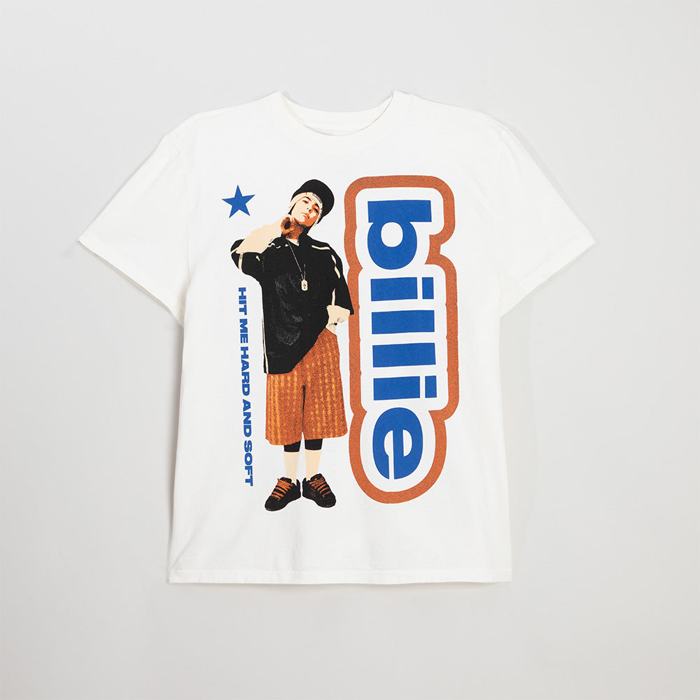 Lean HIT ME HARD AND SOFT: THE TOUR 2024 White T-Shirt - Billie