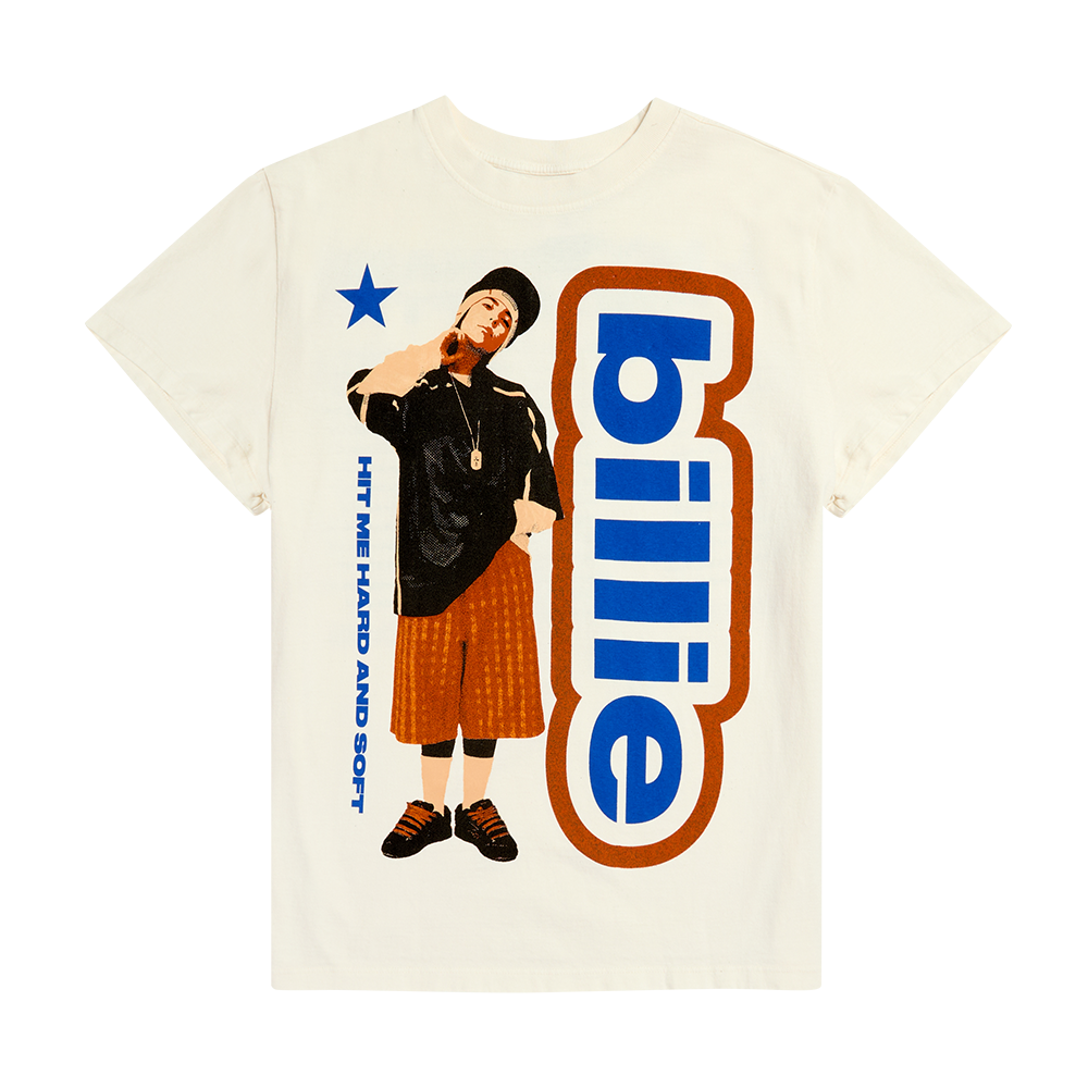 Lean HIT ME HARD AND SOFT: THE TOUR 2024 White T-Shirt - Billie