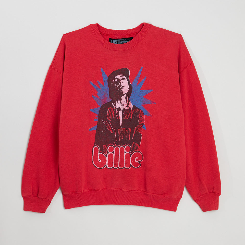 Billie x Lost Love Red Crewneck - Billie Eilish | Store