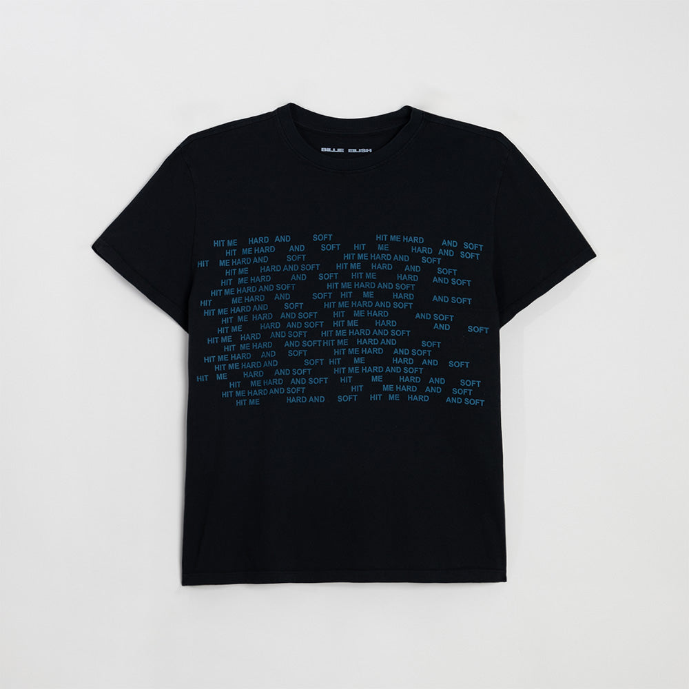 HIT ME HARD AND SOFT Repeat Black Tee - Billie Eilish | Store