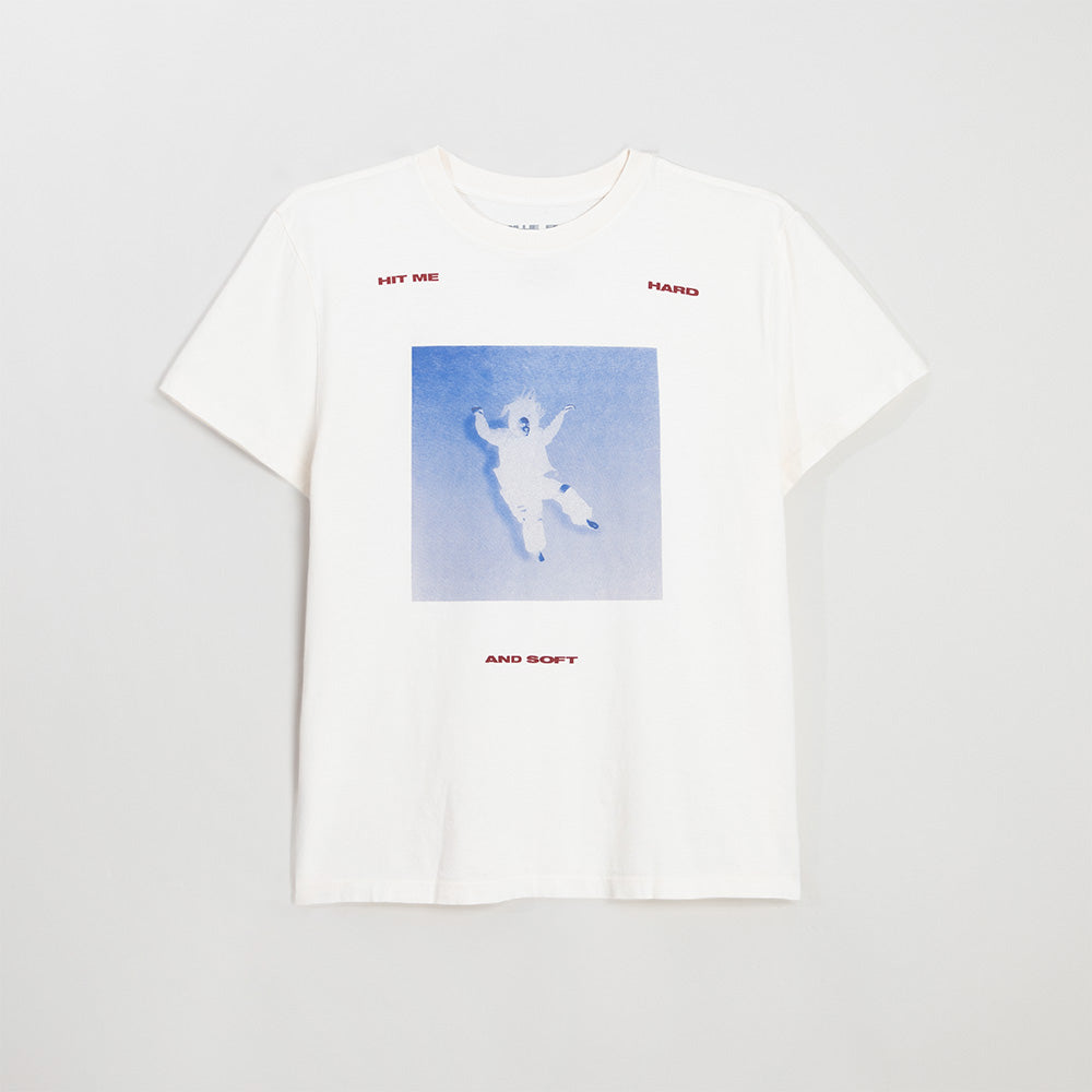Falling Scatter Text White T-shirt - Billie Eilish | Store