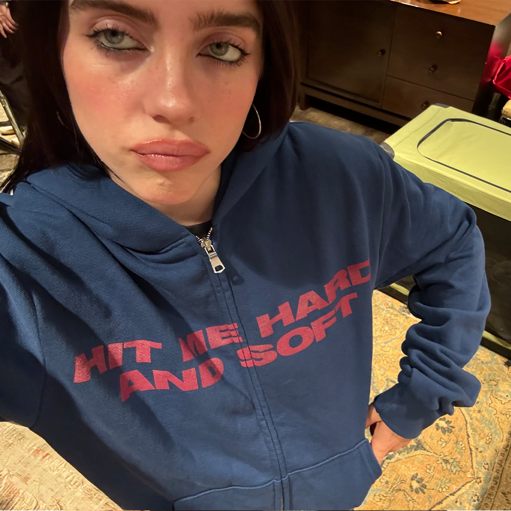 Blue Red Zip Hoodie Billie Eilish Store