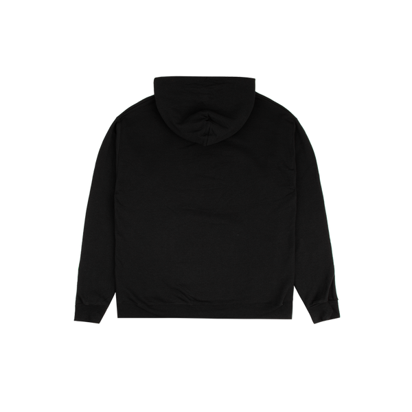 Black v online neck hoodie