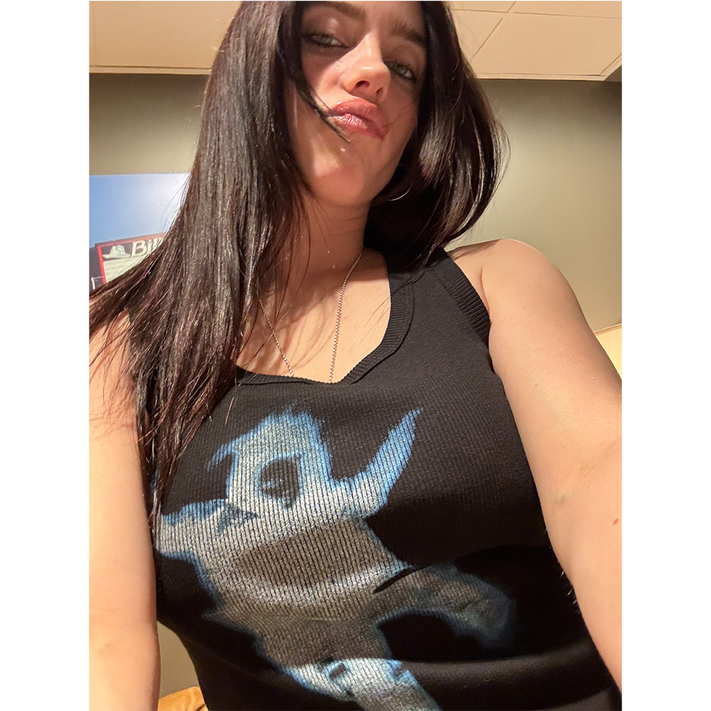 Falling Ribbed Crop Tank On Billie