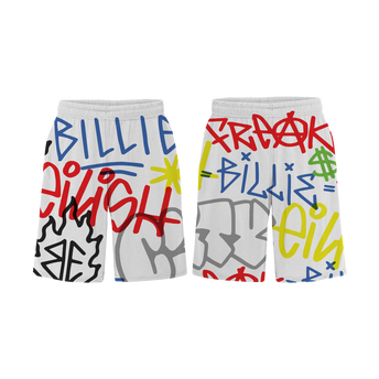 Billie Eilish x Freak City Graffiti All Over Print Shorts