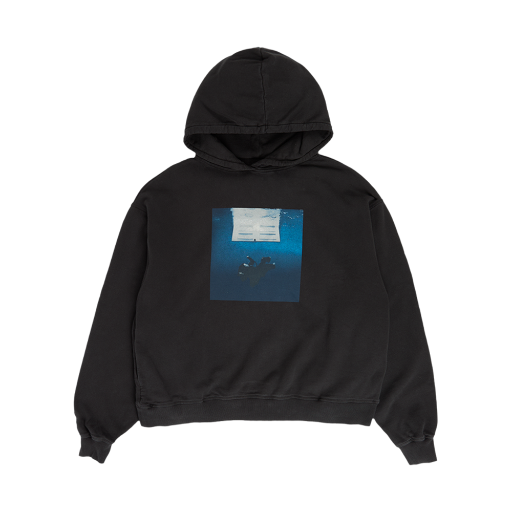 HIT ME HARD AND SOFT Black Cover Pullover Hoodie Front