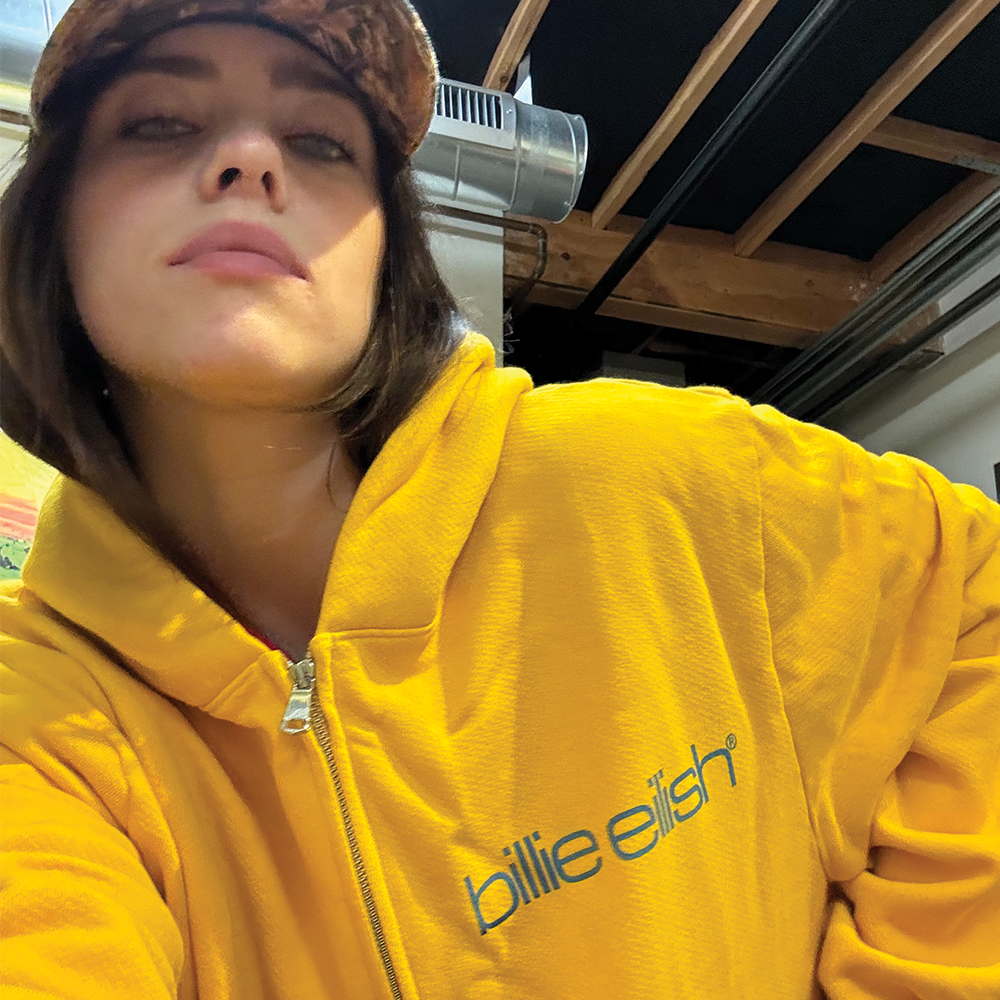 Billie Eilish 公式 ツアージップパーカー M Billie Yellow Tour Zip Hoodie - Billie Eilish | Store