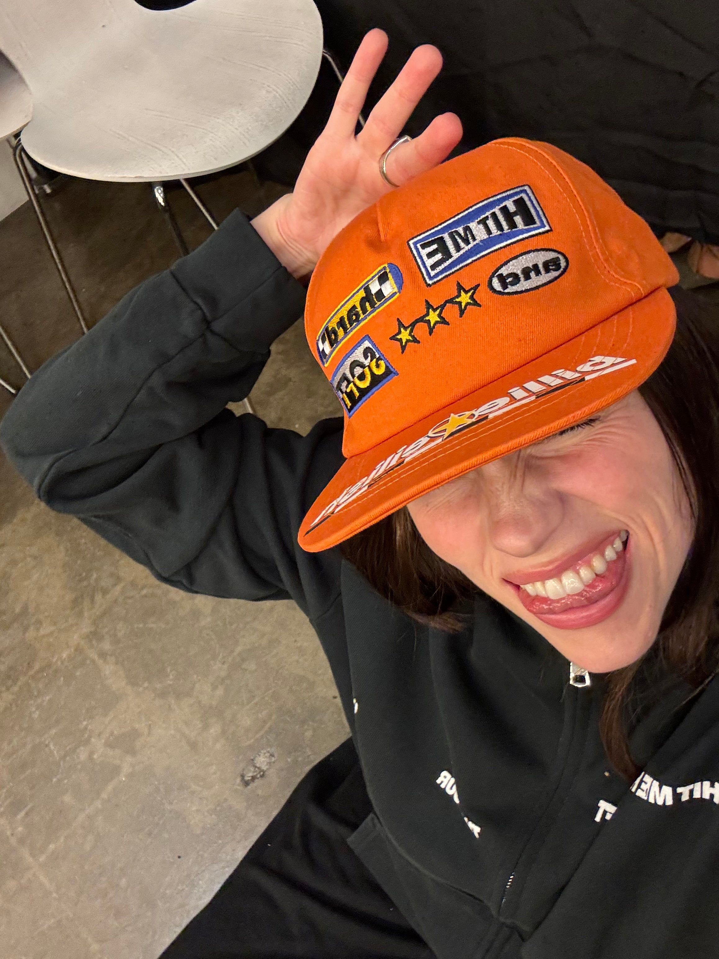 Billie Eilish ライブキャップ Orange HIT ME HARD AND SOFT Snapback - Billie Eilish | Store