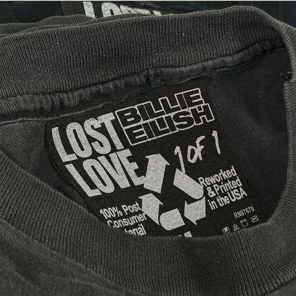 BILLIE x LOST LOVE BLACK LOGO TEE tag