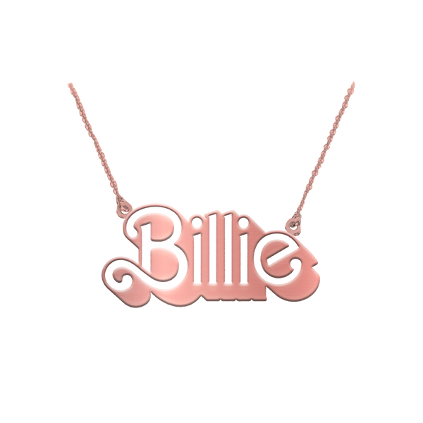 Barbie x Billie Eilish Pink Metal Necklace