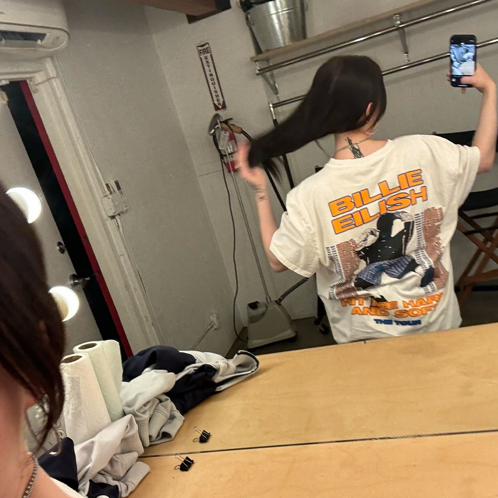 Billie in HIT ME HARD AND SOFT Admat Poster Tee