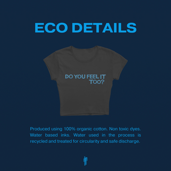 Do You Feel It Too? Crop Baby T-Shirt Eco Details
