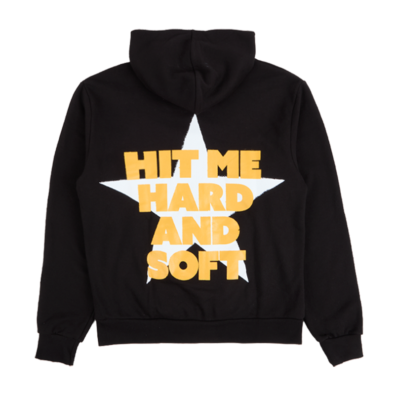 Hit Me Star Black Hoodie Back
