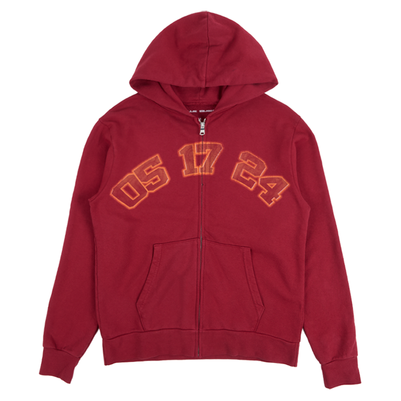 Encore Red Zip Hoodie Front