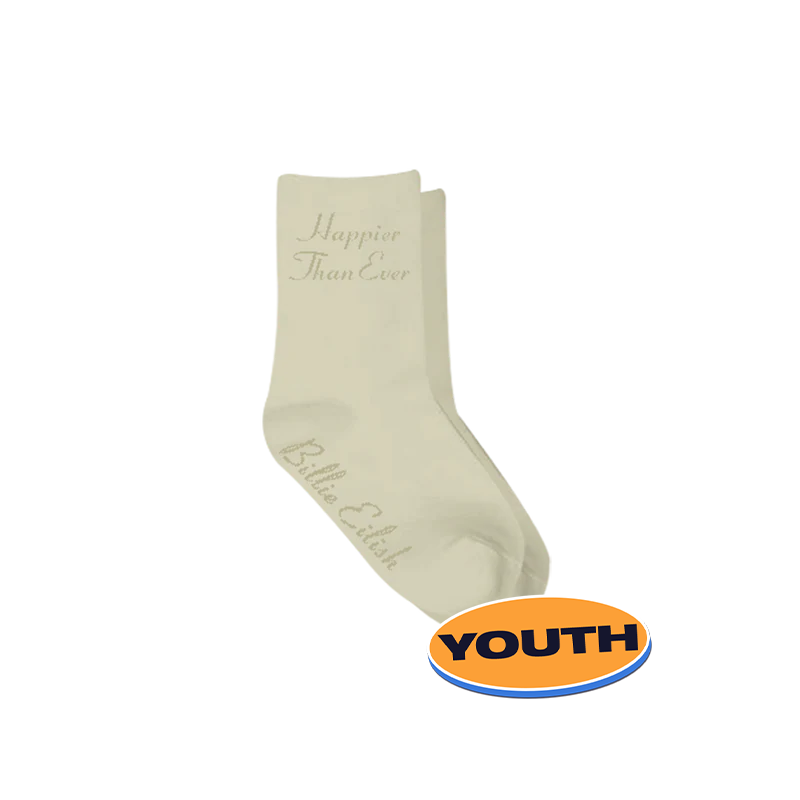 Happier Than Ever Organic Youth Socks