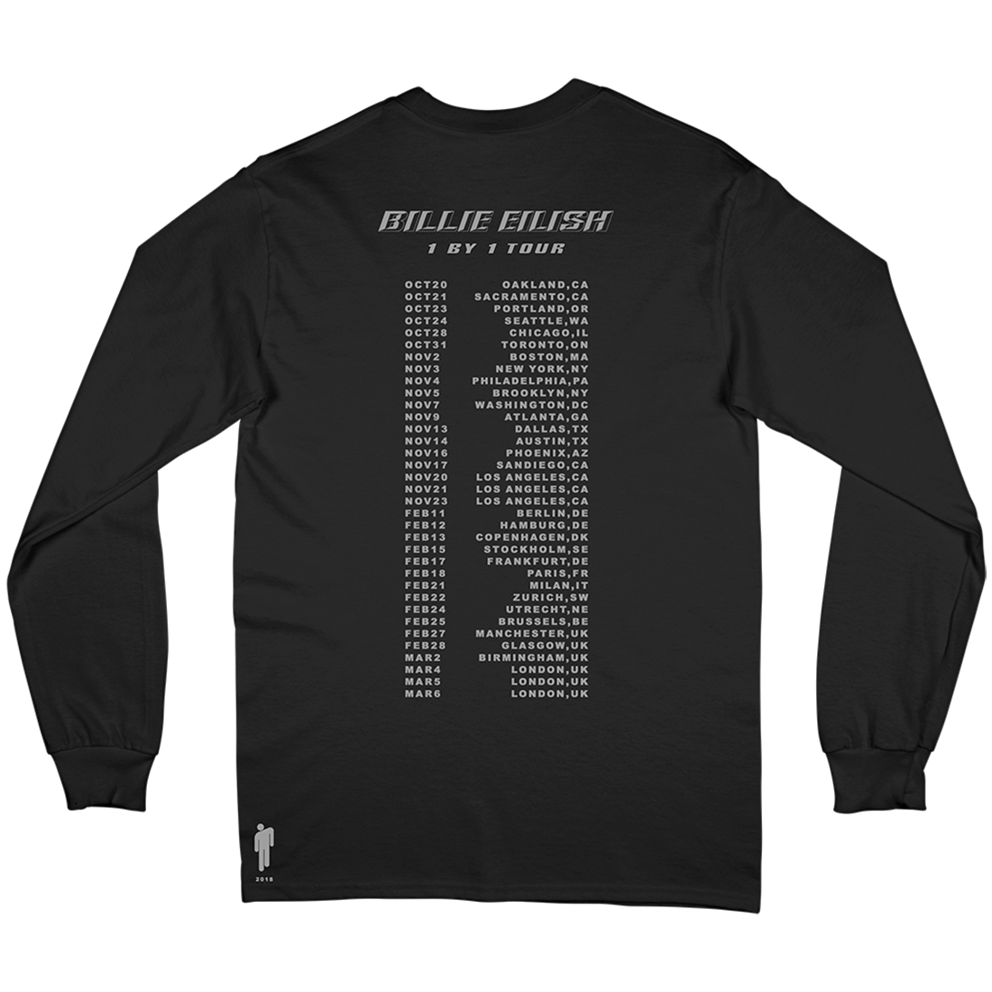 Reflect Tour Black Long Sleeve Back