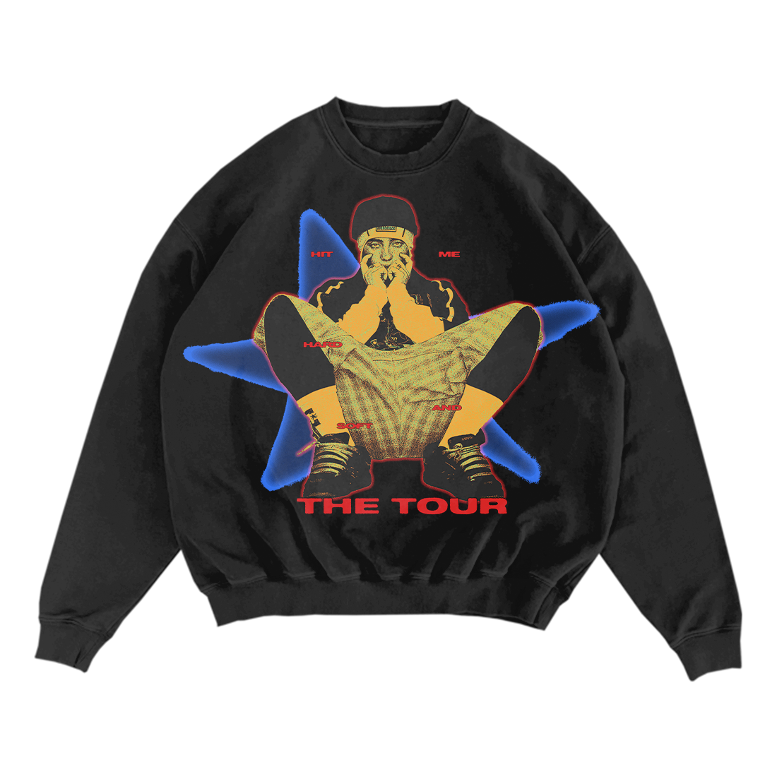 Hit Me Hard and Soft Tour Crewneck Black Sweatshirt