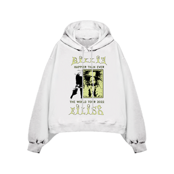 Homecoming Stamped White Tour Hoodie front