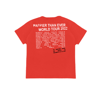 Homecoming Stamped Red Tour T-Shirt back