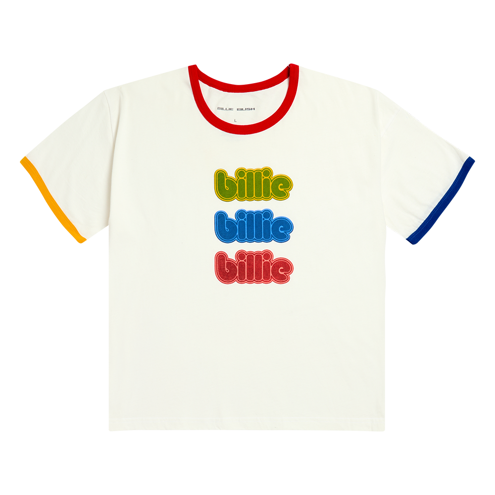 Billie Repeat Primary Ringer T-Shirt