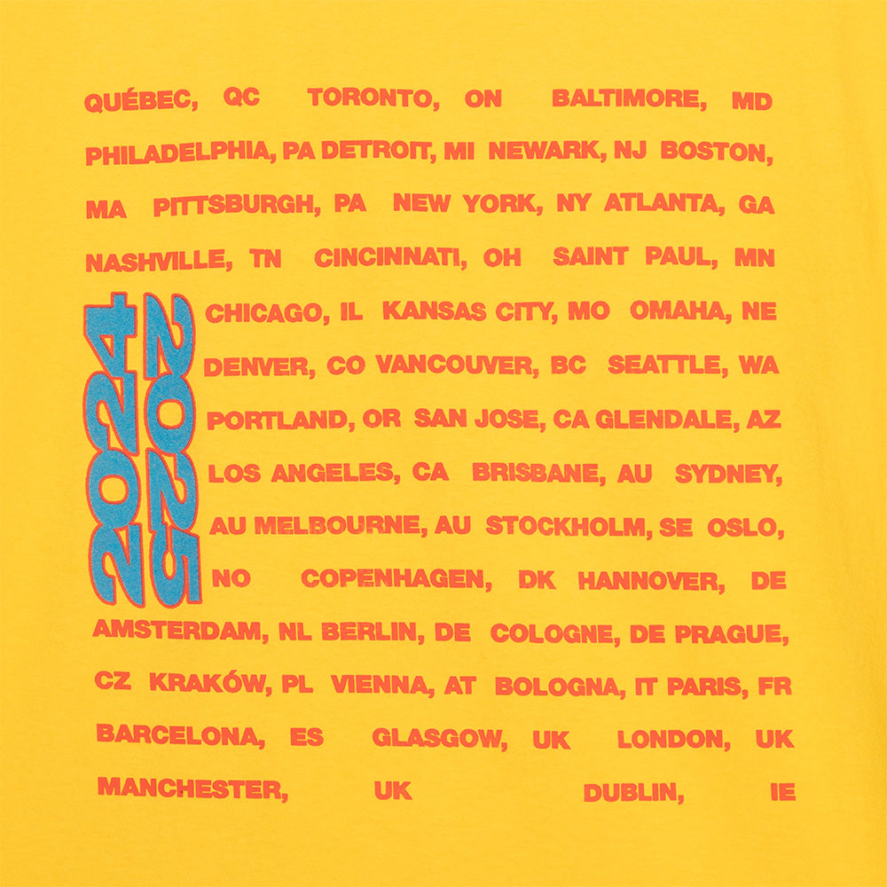 Color Burst HIT ME HARD AND SOFT: THE TOUR Gold T-Shirt - Billie Eilish ...