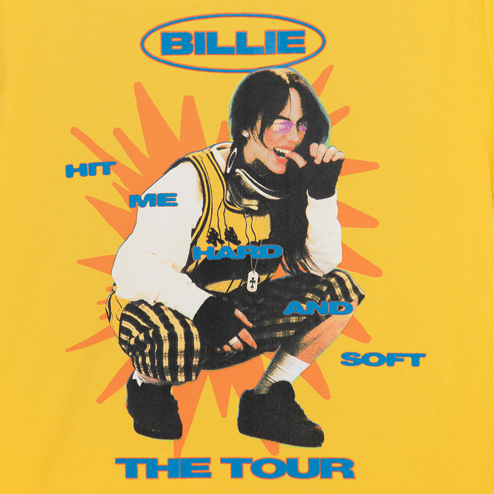Color Burst HIT ME HARD AND SOFT: THE TOUR Gold T-Shirt - Billie Color Burst HIT ME HARD AND SOFT: THE TOUR Gold T-Shirt - Billie