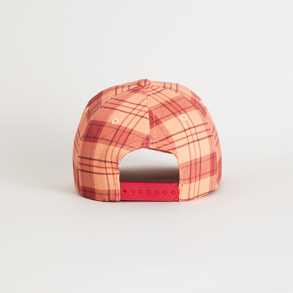 PLAID HAT WITH FELT LOGOS Back