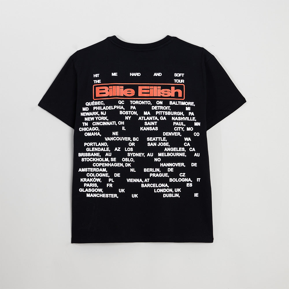 Glasses HIT ME HARD AND SOFT: THE TOUR 2024 Black T-Shirt - Billie