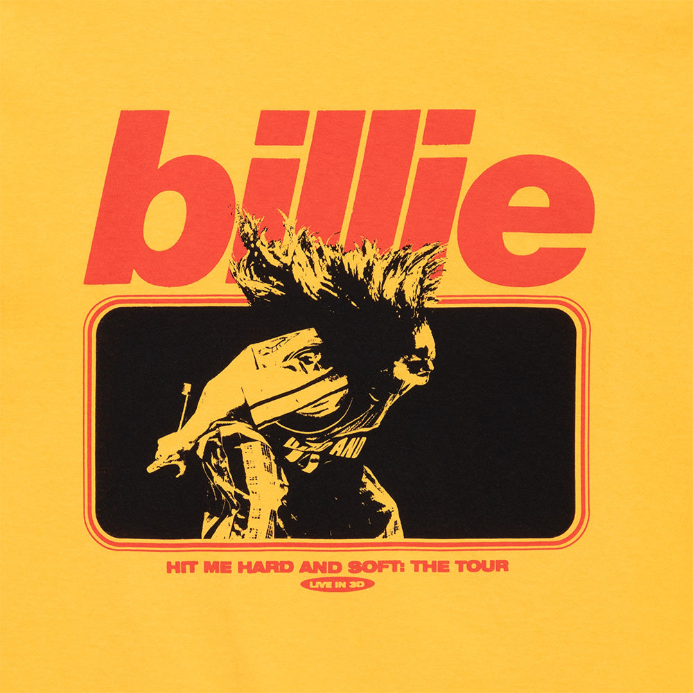Live In 3D Hair Whip Mustard T-Shirt detail