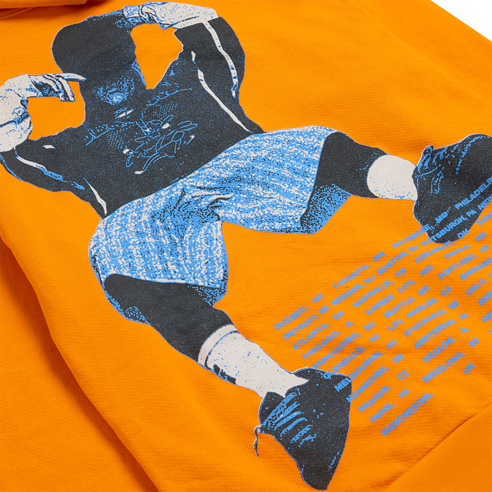 HIT ME HARD AND SOFT: THE TOUR Orange Dateback Zip Hoodie
