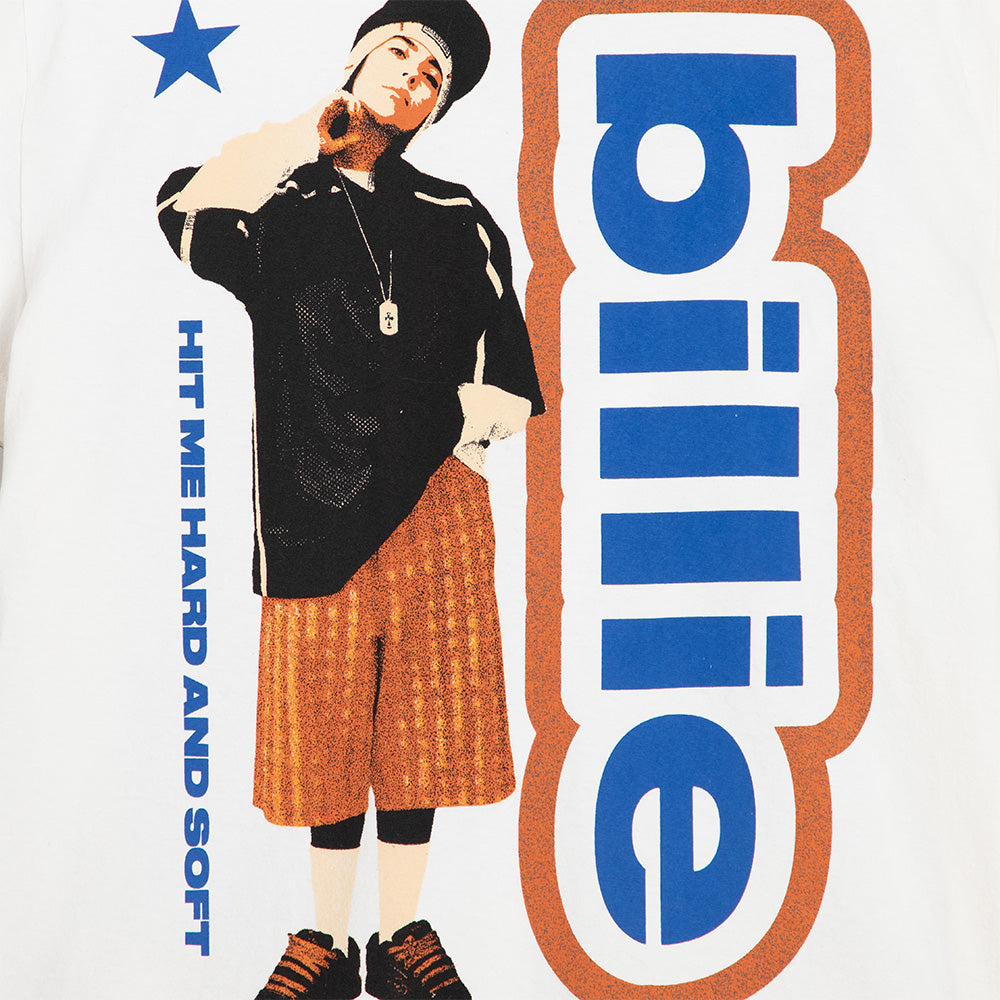 Lean HIT ME HARD AND SOFT: THE TOUR 2025 White T-Shirt - Billie