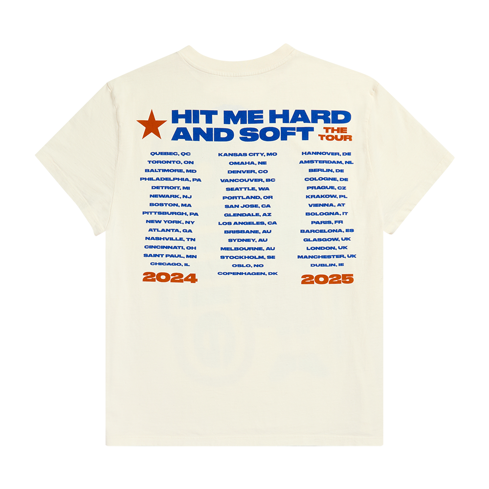 Lean HIT ME HARD AND SOFT: THE TOUR 2024 White T-Shirt