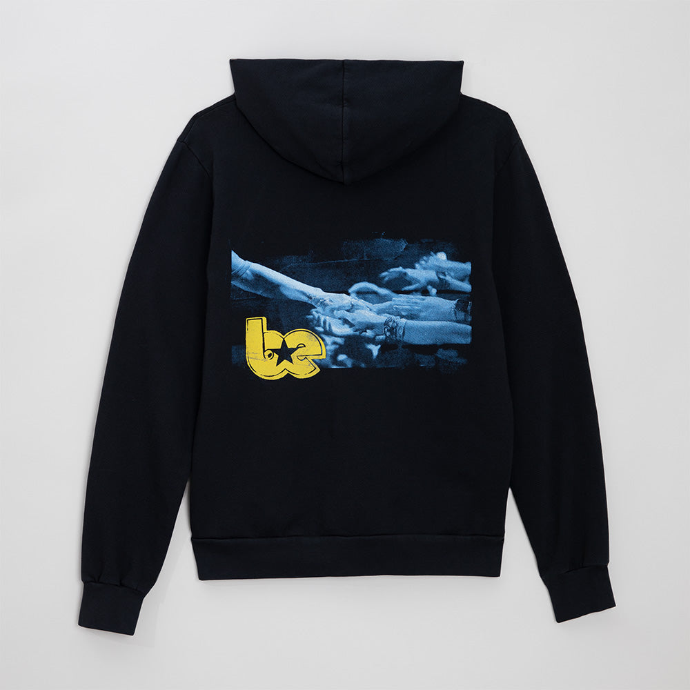 HIT ME HARD AND SOFT Live in 3D Hands Black Zip Hoodie - Billie
