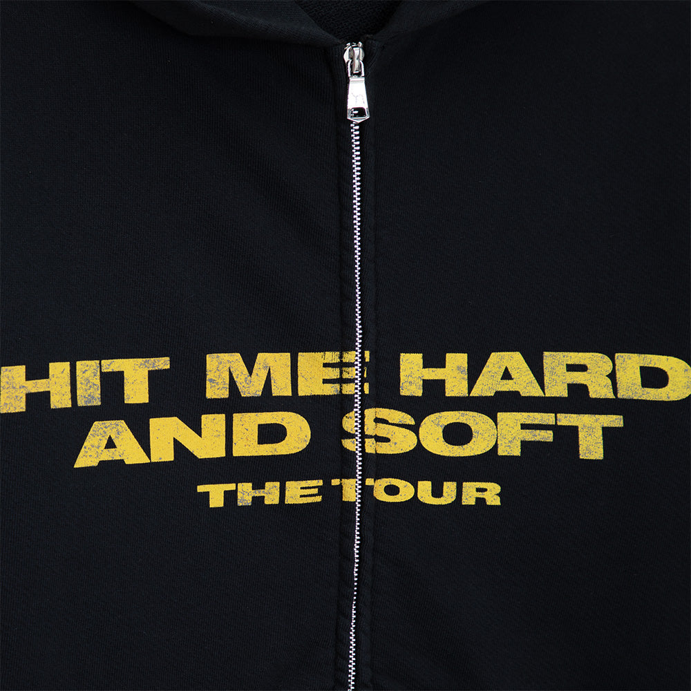 HIT ME HARD AND SOFT Live in 3D Hands Black Zip Hoodie - Billie