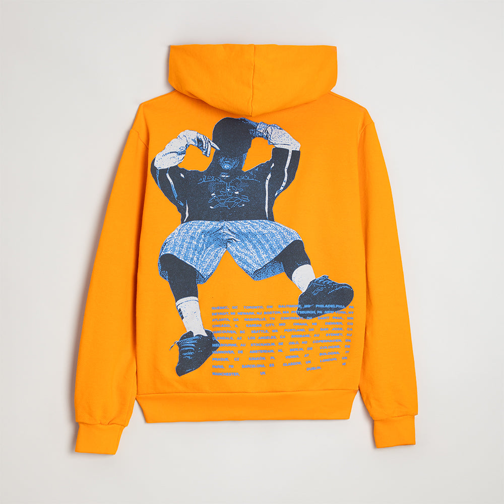 HIT ME HARD AND SOFT: THE TOUR Orange Dateback Zip Hoodie - Billie