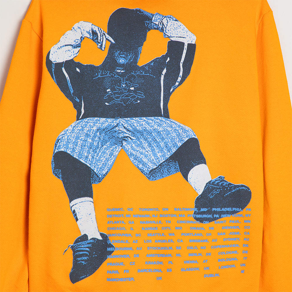 HIT ME HARD AND SOFT: THE TOUR Orange Dateback Zip Hoodie - Billie