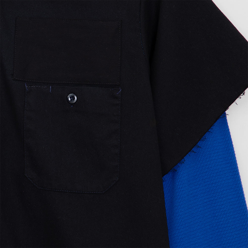 SUAY x Billie Eilish Black Blue Thermal Sleeve Work Shirt