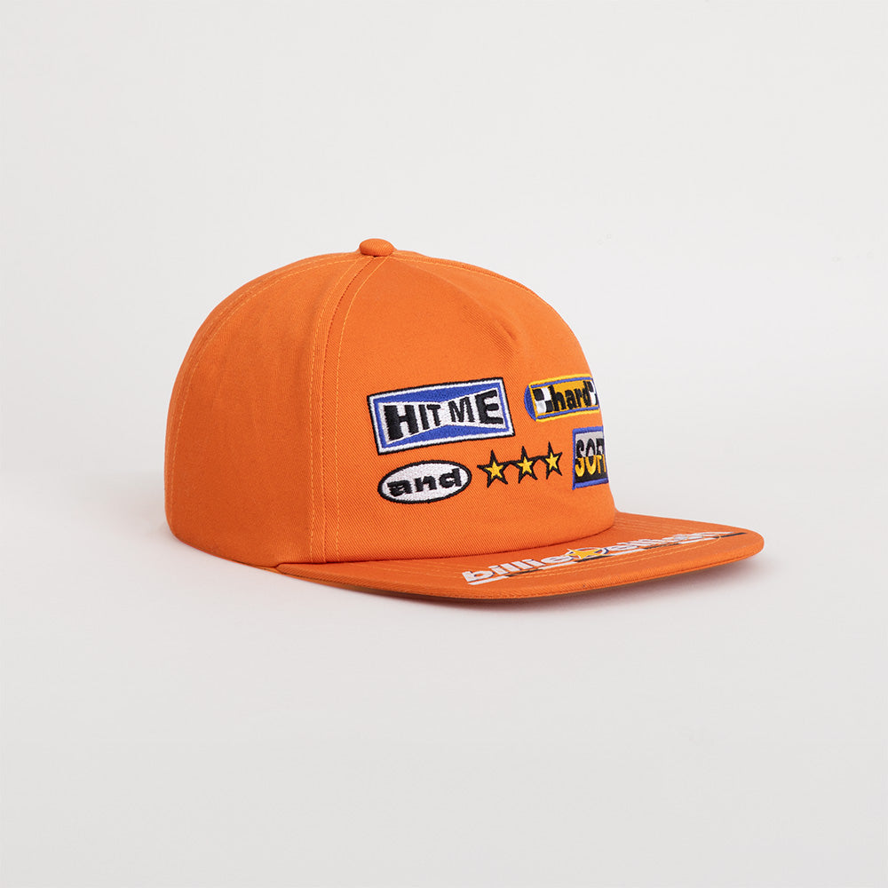 Orange HIT ME HARD AND SOFT Snapback side