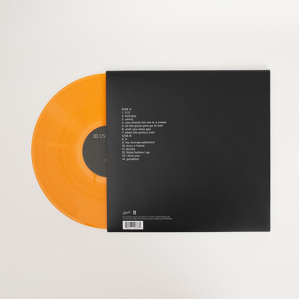 'WHEN WE ALL FALL ASLEEP WHERE DO WE GO?' Orange Vinyl back