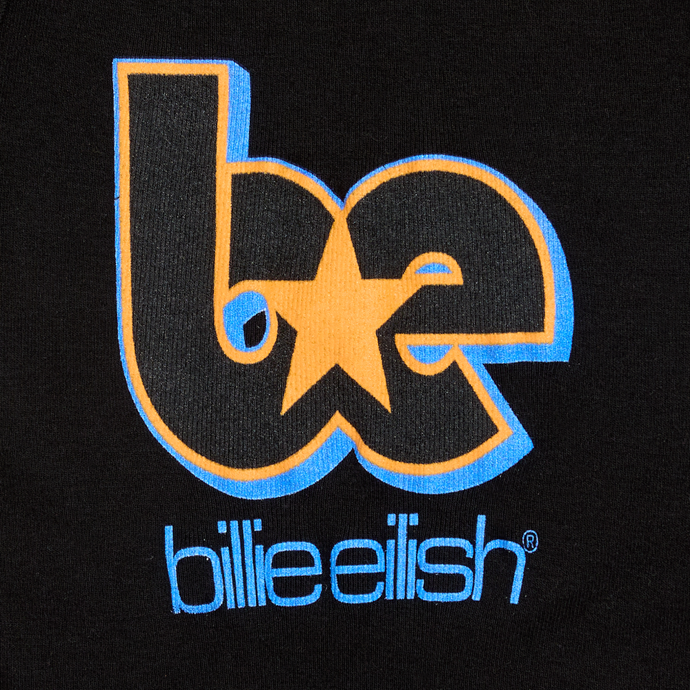 BE Star Infant Black Onesie Front Detail 