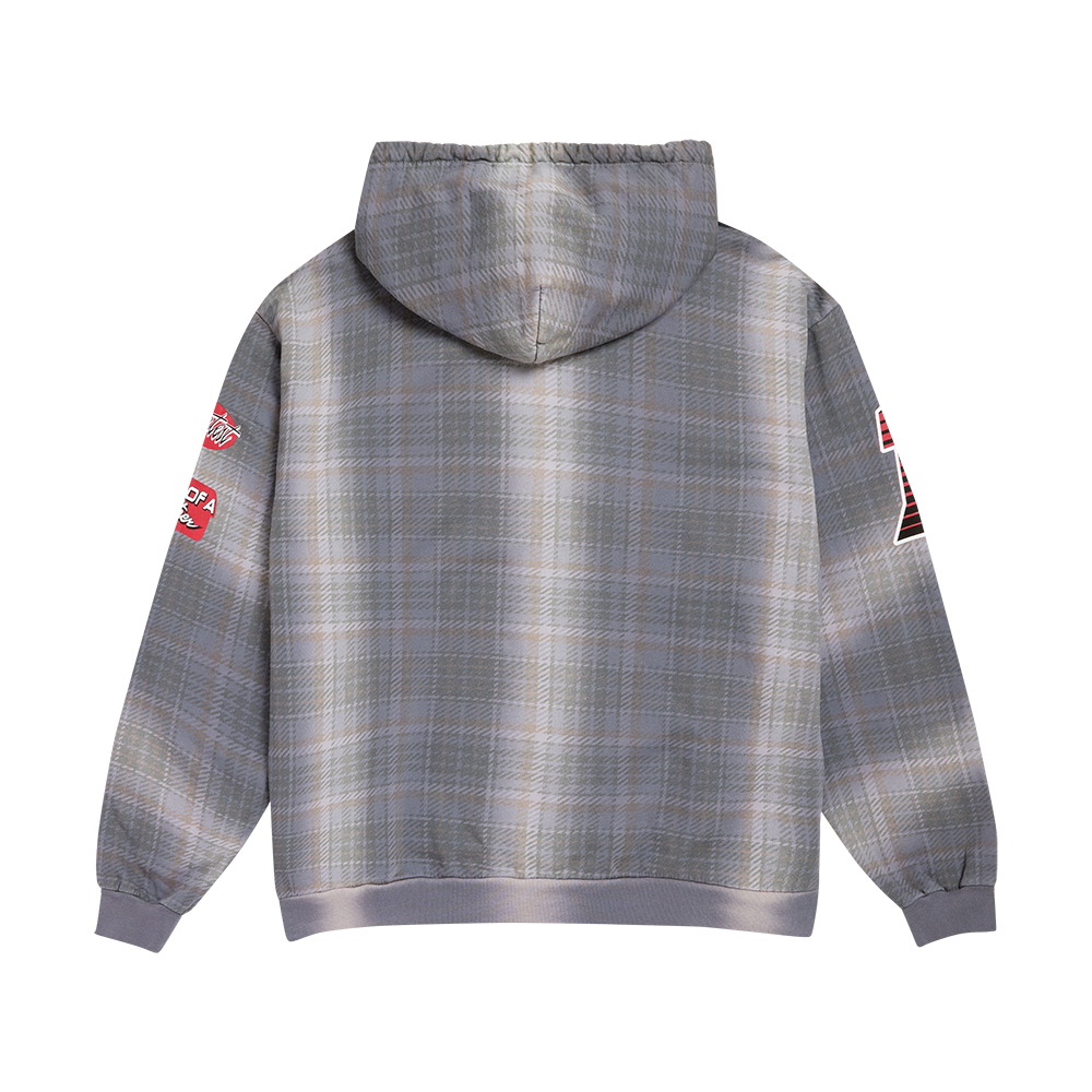 IRIS x Billie Upcycled Plaid Hoodie back