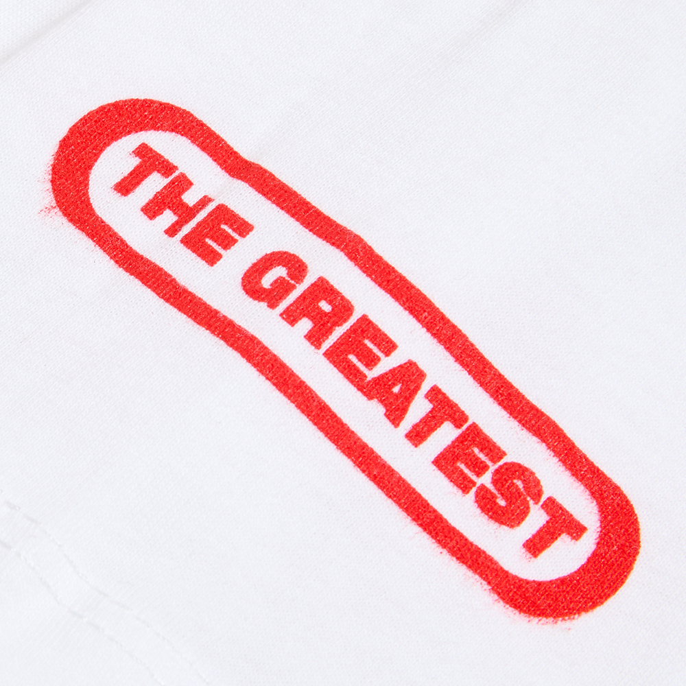 The Greatest Toddler/Youth White T-Shirt sleeve detail 