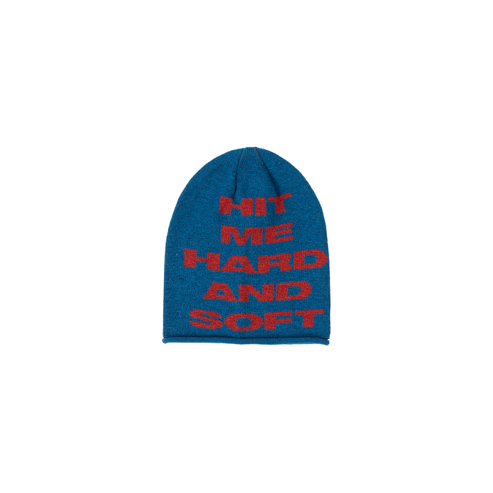 HIT ME HARD AND SOFT Blue Red Beanie