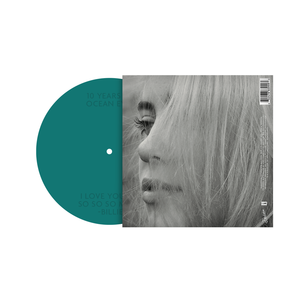 ocean eyes 7" Etched Vinyl [Translucent Turquoise] back