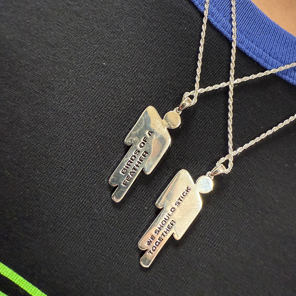 BLOHSH SILVER FRIENDSHIP NECKLACE 2 PACK - Billie Eilish | Store BLOHSH SILVER FRIENDSHIP NECKLACE 2 PACK - Billie Eilish | Store