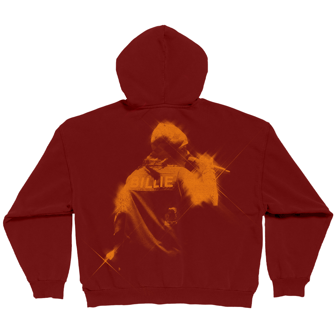 On The Mic Red Zip Hoodie Back