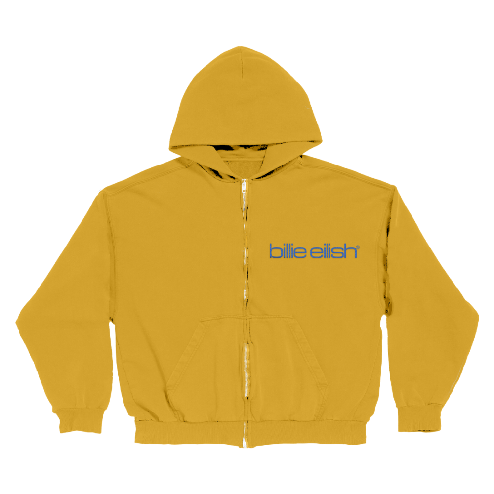 BE Yellow Zip Hoodie front