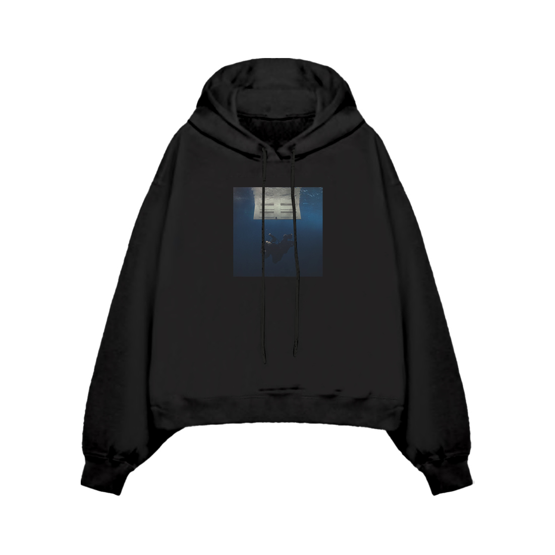 HIT ME HARD AND SOFT Black Cover Pullover Hoodie Front